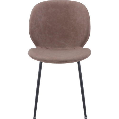 Wright Dining Chair in Camel Brown Leatherette (Set of 4)